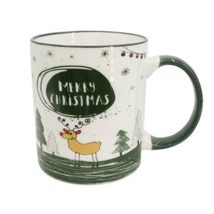 Altom Porcelánový hrnček Merry Christmas reindeer 330 ml