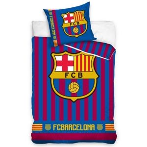 Carbotex Bavlnené obliečky FC Barcelona Stripes, 140 x 200 cm, 70 x 80 cm