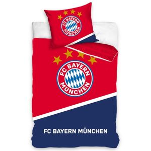 Bavlnené obliečky FC Bayern Mnichov Blau Boden, 140 x 200 cm, 70 x 80 cm