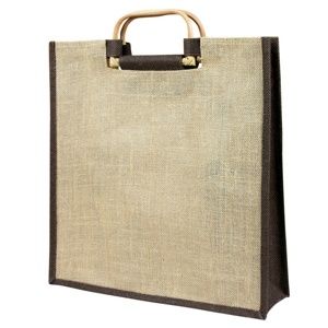Bellatex Jutová taška bez potlače s rukoväťou, 39 x 39 x 10 cm
