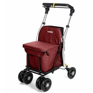 Carlett Senior Comfort Pre nákupná taška na kolieskach, brzda, sedák, rubínová, 36L