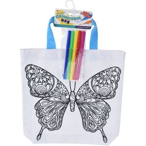 Detská taška na vyfarbenie Motýľ, 28,5 x 29 cm