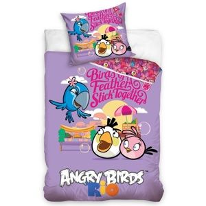 Tip Trade Detské bavlnené obliečky Angry Birds Friends, 140 x 200 cm, 70 x 90 cm