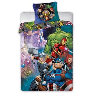 TipTrade Detské bavlnené obliečky Avengers Thanos, 140 x 200 cm, 70 x 90 cm