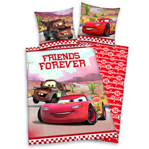 Herding Detské bavlnené obliečky Cars Friends Forever, 140 x 200 cm, 70 x 90 cm