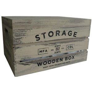 Drevená úložná krabica Wooden box hnedá, 30 x 19 x 16 cm