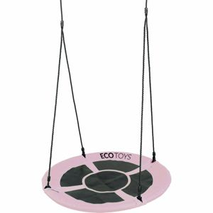 Ecotoys Detský hojdací kruh Bocianie hniezdo sv. růžová, pr. 100 cm 