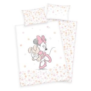 Herding Detské bavlnené obliečky do postieľky Minnie Mouse, 100 x 135 cm, 40 x 60 cm