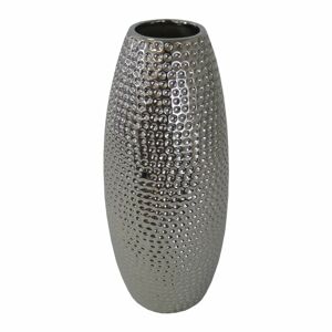 Keramická váza Silver dots strieborná, 32 cm