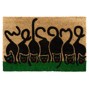 Tradec Concept Kokosová rohožka Mačky, 40 x 60 cm, 
