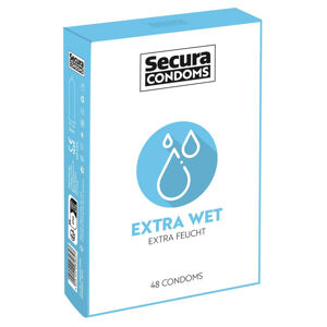 Kondómy Secura Extra Wet, 48 ks