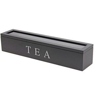 Box na čajové vrecúška 43 x 9 x 8,7 cm, čierna