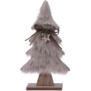 Vianočná dekorácia Hairy tree svetlohnedá, 28 cm