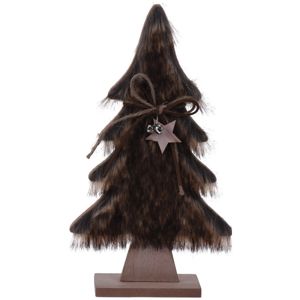Vianočná dekorácia Hairy tree tmavohnedá, 28 cm