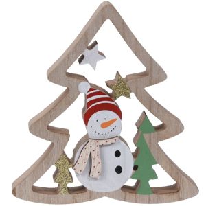Koopman Vianočná dekorácia Snowman's tree, 17 cm
