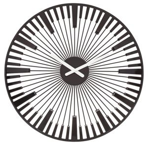 Koziol Nástenné hodiny Piano čierna, pr. 45 cm