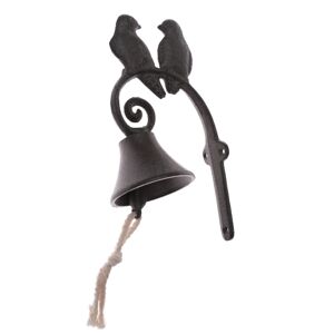 Litinový zvonček Iron bird, 15 x 23 x 9,5 cm