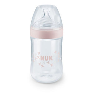 Dojčenská fľaša NUK Nature Sense 260 ml staro ružová 