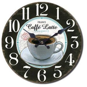 Nástenné hodiny Caffé latte gourmet, pr. 28 cm
