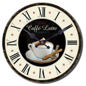 Nástenné hodiny Caffé latte, pr. 28 cm