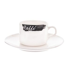Orion porcelánový šálka s podšálkou Caffé 0,18 l, 2 ks