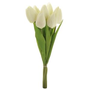 Puget krémových tulipánov, 7 kvetov, 35 cm