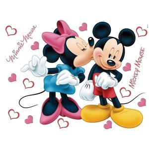 AG Art Samolepiaca dekorácia Minnie a Mickey, 42,5 x 65 cm