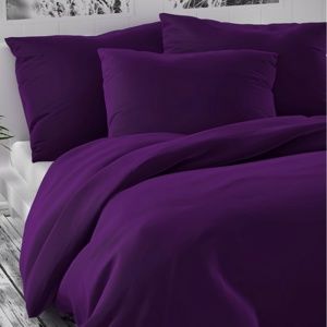 Kvalitex Saténové obliečky Luxury Collection tmavo fialová, 220 x 220 cm, 2 ks 70 x 90 cm