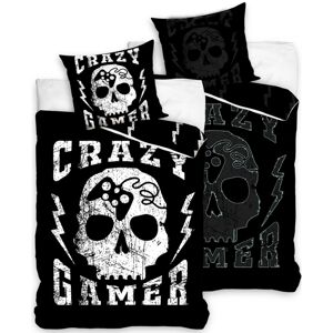 Tiptrade Svietiace bavlnené obliečky Crazy Gamer, 140 x 200 cm, 70 x 90 cm