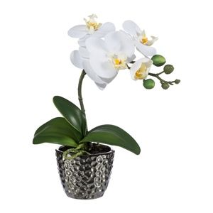 Umelá Orchidea v kvetináči biela, 35 cm 1716302-40