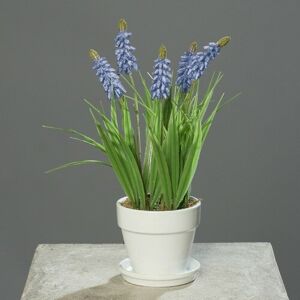 Umelá kvetina Modrica v kvetináči, 28 x 10 x 10 cm