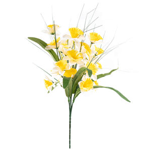Umelá kvetina Narcis žltobiela, 40 cm