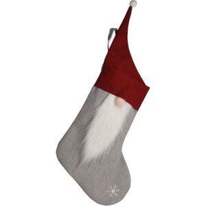 Vianočná pančucha Škriatok, sivá, 40 cm