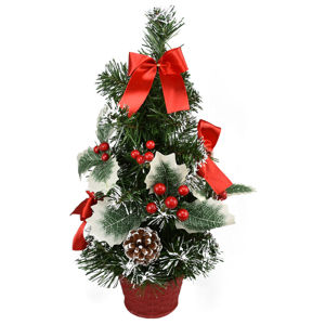 Vianočný stromček Celebración červená, 30 cm