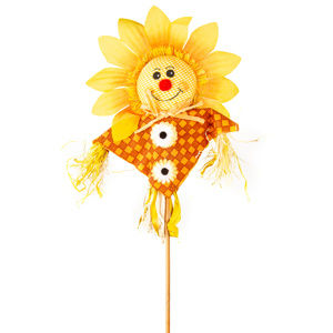 Zápich Strašiak slnečnica žltá, 53 cm
