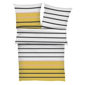 s.Oliver Saténové obliečky 5724/950 biela/žltá, 140 x 200 cm, 70 x 90 cm